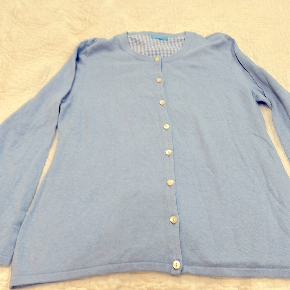J McLaughlin women’s Large blue cardigan sweater